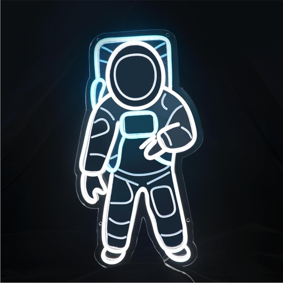 Neon Glowing Astronaut Space Galaxy Star Astronomy LED Wall Decor Light Gift - Picture 6 of 6